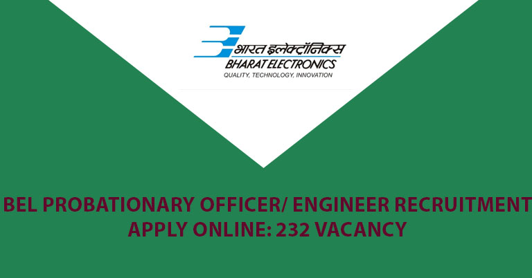 BEL Probationary Officer/ Engineer Recruitment 2023: Apply Online