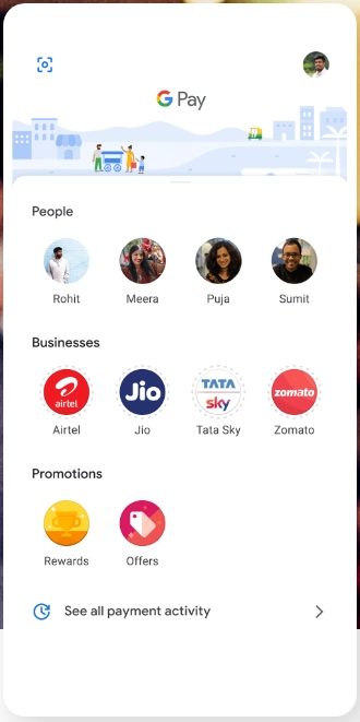 google pay sample image